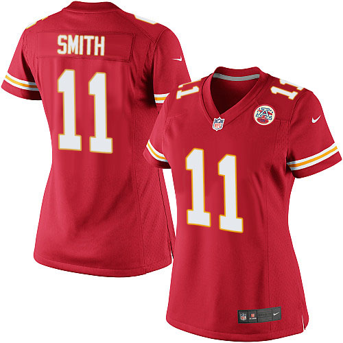 Women's Limited Alex Smith Nike Jersey Red Home - #11 NFL Kansas City Chiefs